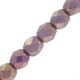 Czech Fire polished faceted glass beads 4mm Chalk white vega luster